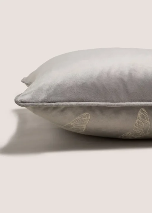 Grey Butterfly Cushion