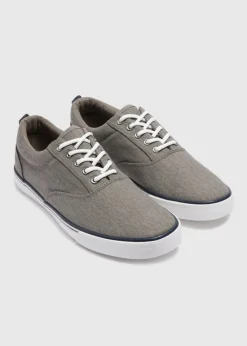 Grey Canvas Pumps