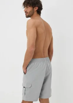 Grey Cargo Swim Shorts