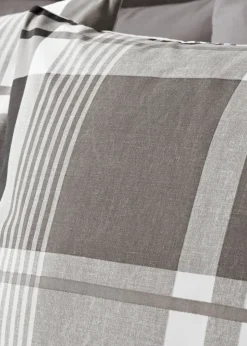 Grey Check Duvet Set