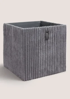 Grey Corduroy Foldable Box