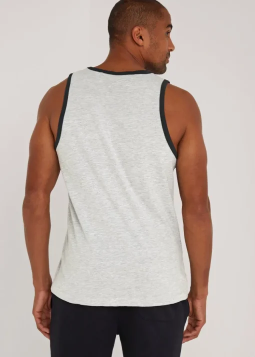 Grey Essential Jersey Ringer Vest Top