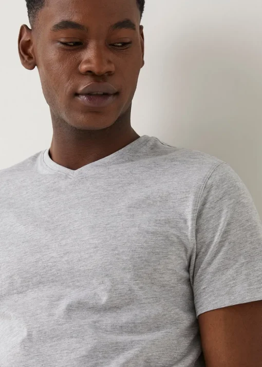Grey Essential V-Neck T-Shirt