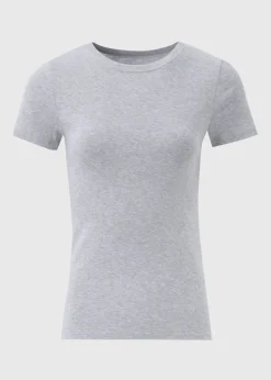 Grey Fitted Short Sleeve T-Shirt