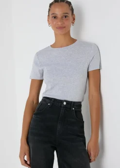 Grey Fitted Short Sleeve T-Shirt