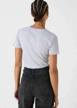 Grey Fitted Short Sleeve T-Shirt