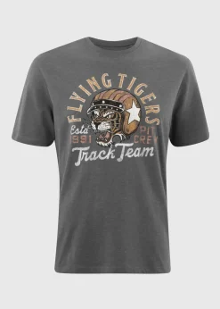 Grey Flying Tiger Biker T-Shirt