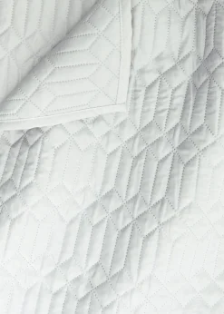 Grey Geo Pinsonic Bedspread (235cm x 235cm)