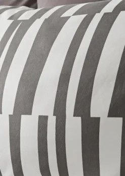 Grey Linear Geometric Duvet Set