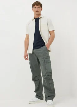 Grey Loose Cargo Trousers
