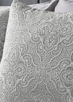 Grey Matelassé Duvet Set