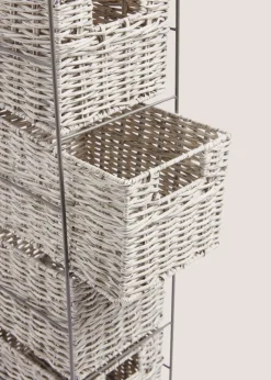 Grey Narrow Toilet Storage Box (30cm x 35cm x 18cm)