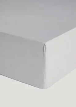 Grey Polycotton Fitted Bed Sheet (144 Thread Count)