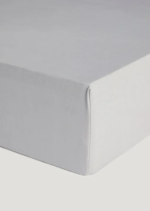 Grey Polycotton Fitted Bed Sheet (144 Thread Count)