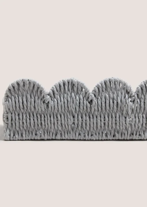Grey Scallop Edge Shelf