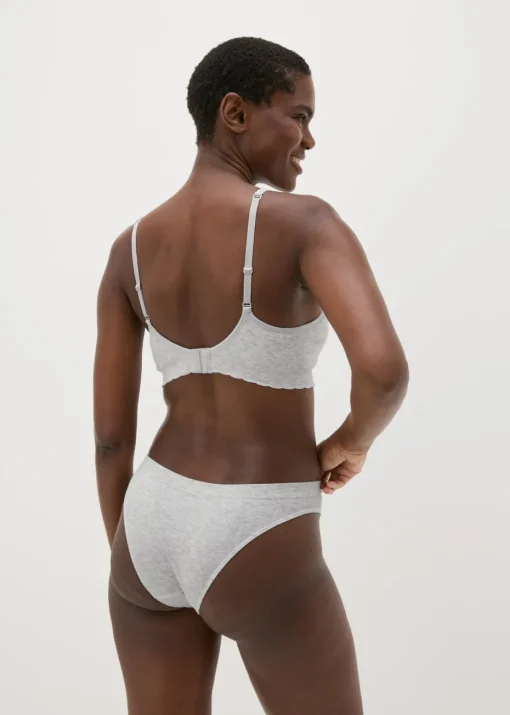 Grey Seamless Brazilian Knickers