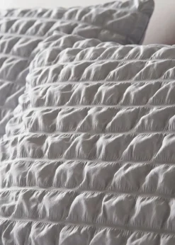 Grey Seersucker Duvet Set