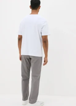 Grey Straight Fit Chinos
