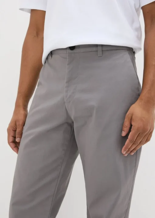 Grey Straight Fit Chinos