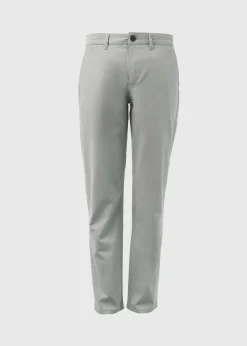 Grey Straight Fit Stretch Chinos