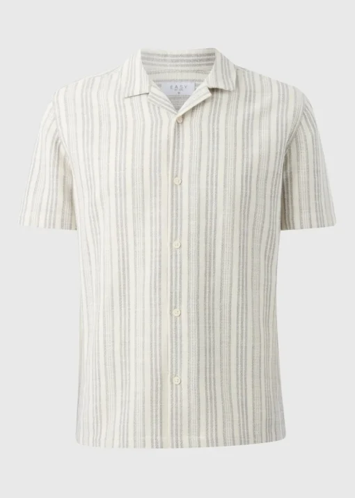 Grey Stripe Cheesecloth Shirt