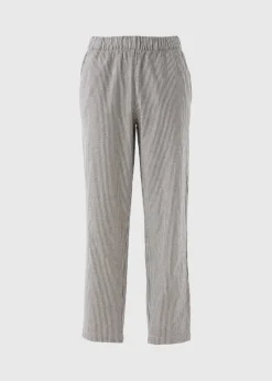 Grey Stripe Pull On Trousers