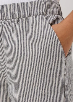 Grey Stripe Pull On Trousers