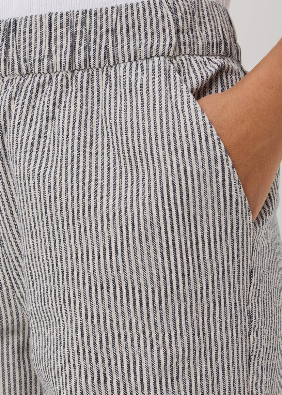 Grey Stripe Pull On Trousers