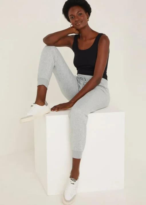 Grey Tapered Jogging Bottoms
