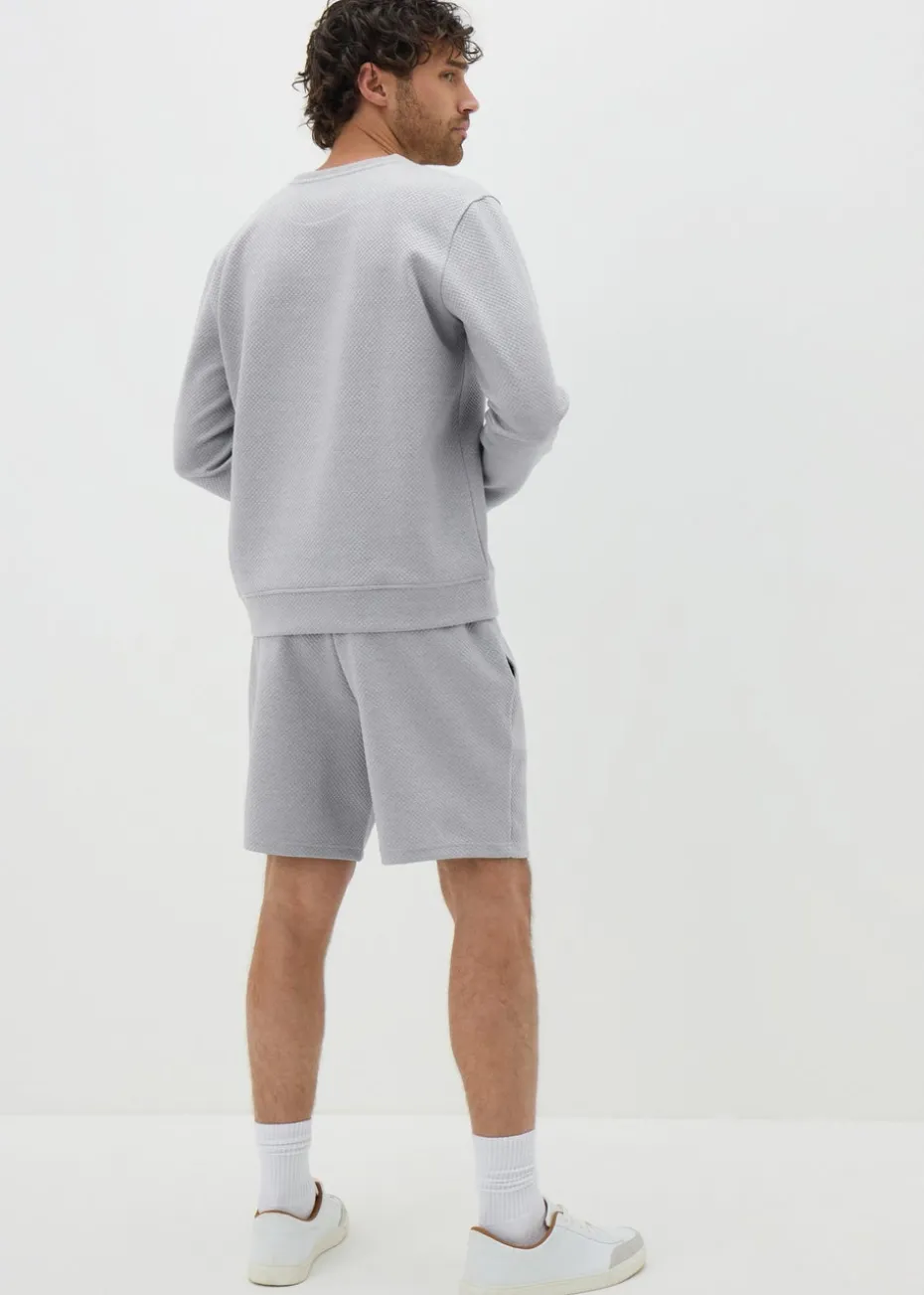 Grey Textured Shorts