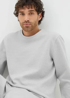 Grey Textured Sweatshirt