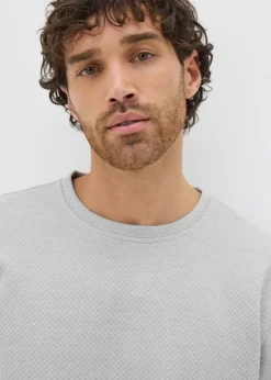 Grey Textured Sweatshirt