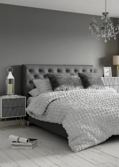 Grey Velvet Foil Cushion