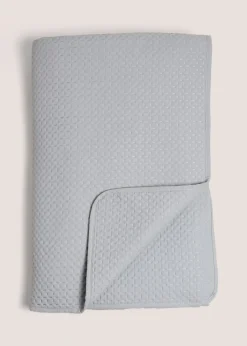 Grey Washed Pinsonic Bedspread (235cm x 235cm)