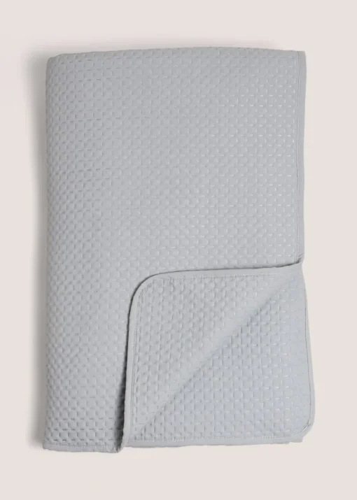 Grey Washed Pinsonic Bedspread (235cm x 235cm)