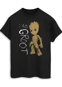 Guardians Of The Galaxy Groot Scribbles Men Black Printed T-Shirt
