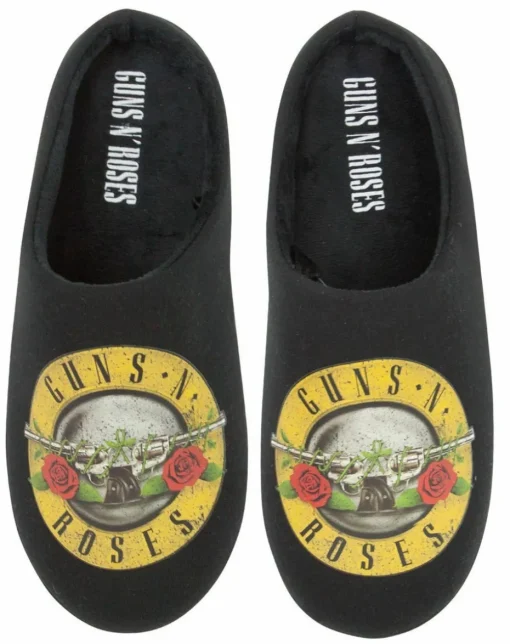 Guns N Roses Black Logo Mule Slippers