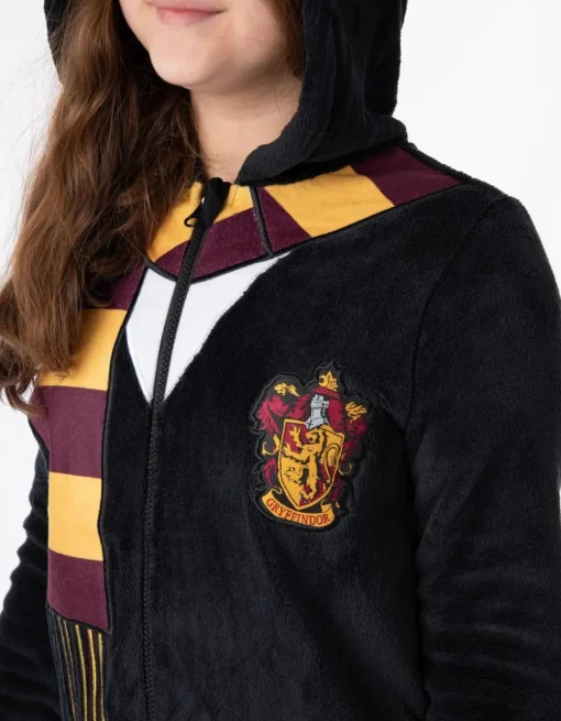 Harry Potter Gryffindor Unisex Kids Black Onesie (7-14 Years)