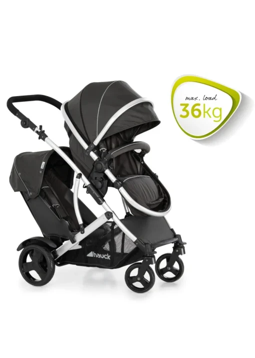 Hauck Black Duett 2 Tandem Pushchair