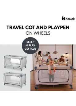 Hauck Dusty Blue Sleep N Play Go Plus Travel Cot