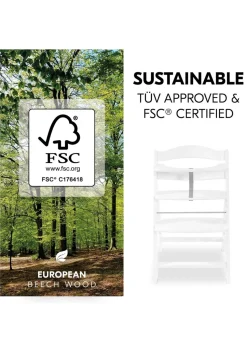 Hauck White Alpha+ Wooden Highchair