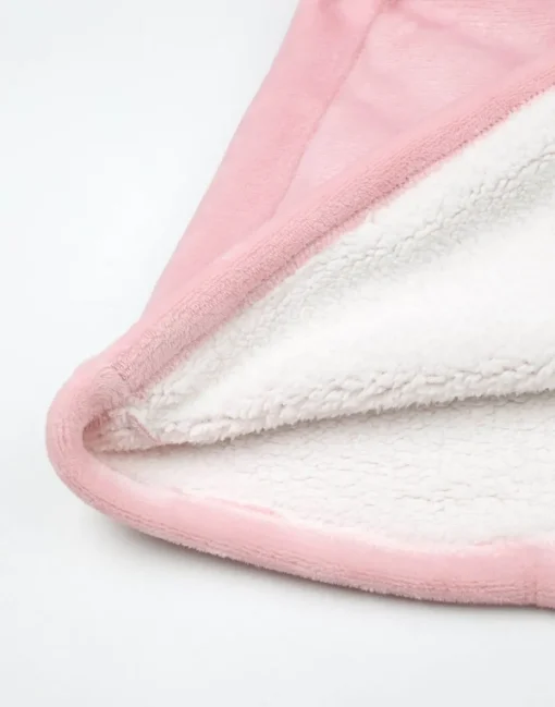Hello Kitty Pink Character Face Blanket Hoodie