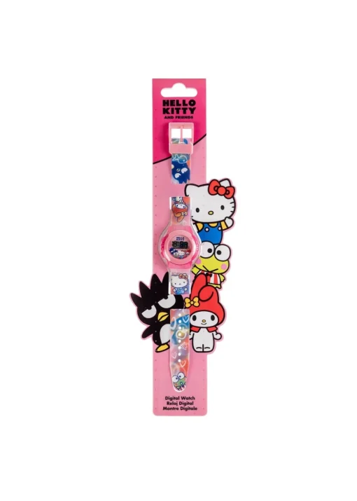 Hello Kitty Pink Printed Strap Digital Watch