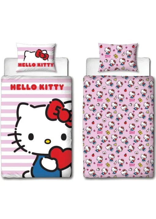 Hello Kitty Polycotton Duvet Reversible Cover Set Set