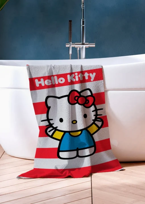 Hello Multi Colour Kitty Cheeky Towel