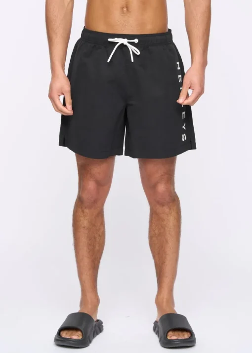 Henleys  Black Henybold Swim Shorts
