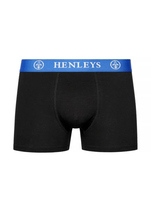 Henleys Black Primas Boxers (3 Pack)