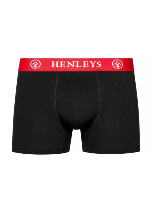 Henleys Black Primas Boxers (3 Pack)