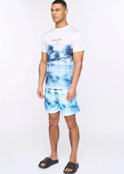 Henleys Denim Blue Hennicane Swim Shorts