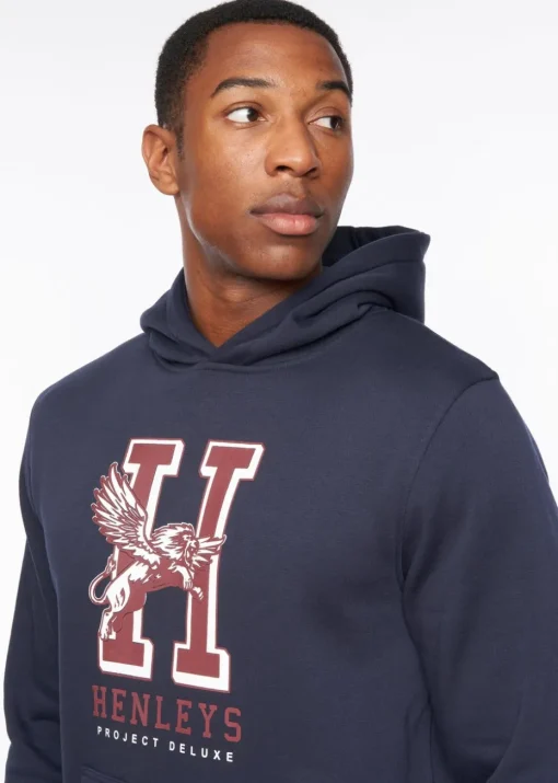 Henleys Navy  Belton Hoodie